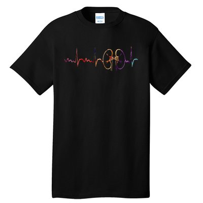 Dialysis Technician Nurse Kidney Heartbeat awareness Tall T-Shirt