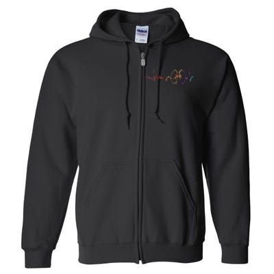 Dialysis Technician Nurse Kidney Heartbeat awareness Full Zip Hoodie