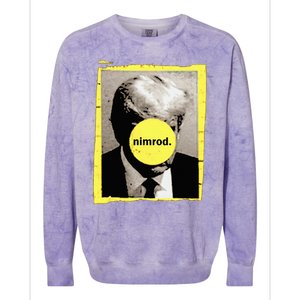 Donald Trump Nimrod Mug Shot President Vote 2024 Colorblast Crewneck Sweatshirt