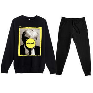 Donald Trump Nimrod Mug Shot President Vote 2024 Premium Crewneck Sweatsuit Set