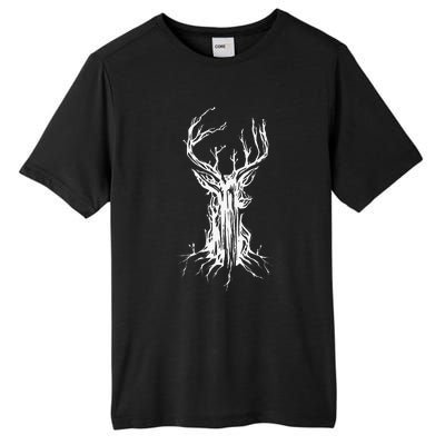 Deer Tree Nature Preservation Earth Day Graphic Tall Fusion ChromaSoft Performance T-Shirt