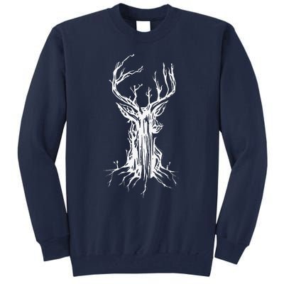 Deer Tree Nature Preservation Earth Day Graphic Tall Sweatshirt