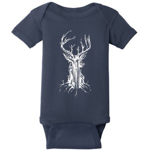 Deer Tree Nature Preservation Earth Day Graphic Baby Bodysuit