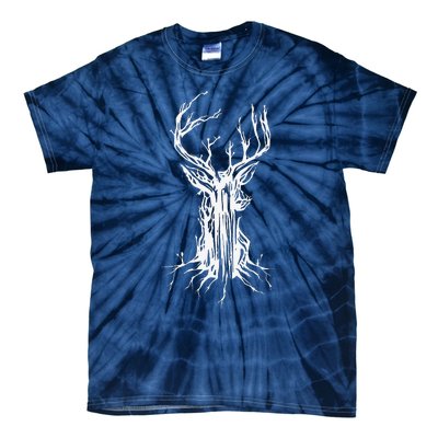 Deer Tree Nature Preservation Earth Day Graphic Tie-Dye T-Shirt