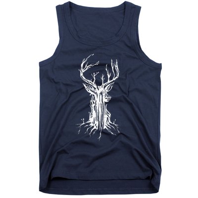 Deer Tree Nature Preservation Earth Day Graphic Tank Top