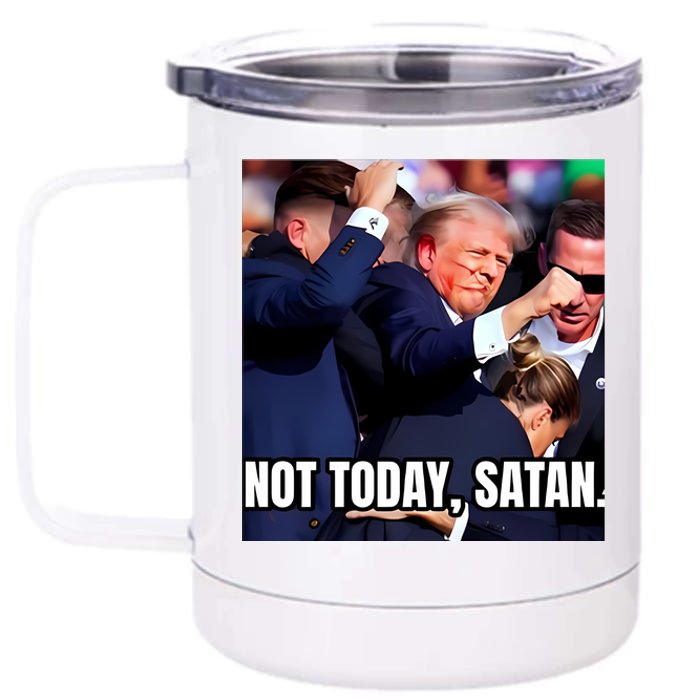 Donald Trump Not Today Satan 12 oz Stainless Steel Tumbler Cup