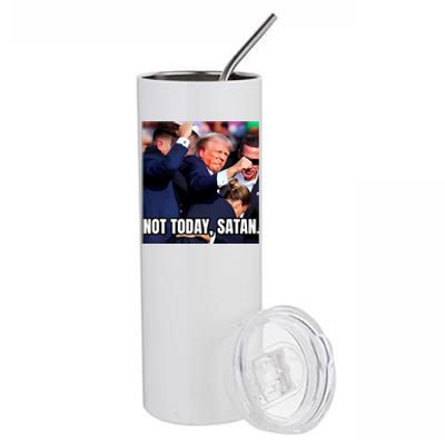 Donald Trump Not Today Satan Stainless Steel Tumbler