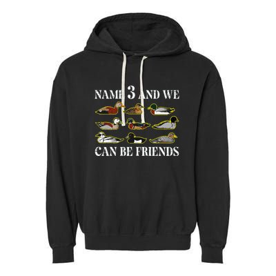 Duck Types Name 3 We Can Be Friends Garment-Dyed Fleece Hoodie