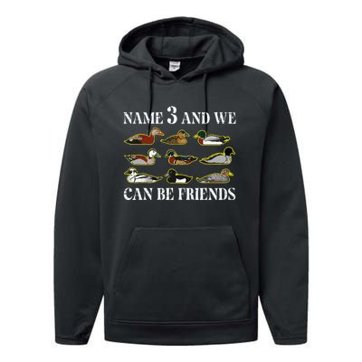 Duck Types Name 3 We Can Be Friends Performance Fleece Hoodie