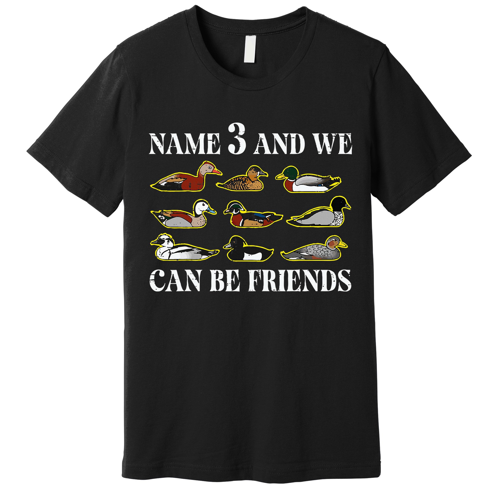 Duck Types Name 3 We Can Be Friends Premium T-Shirt