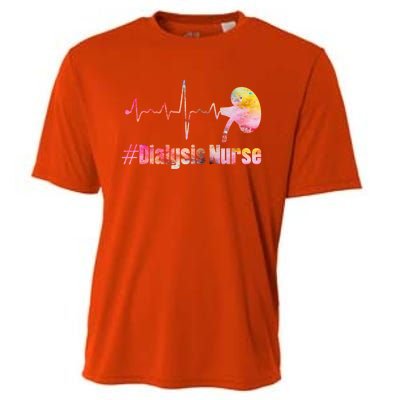 Dialysis Technician Nurse Ney Heartbeat Pulse Meaningful Gift Cooling Performance Crew T-Shirt