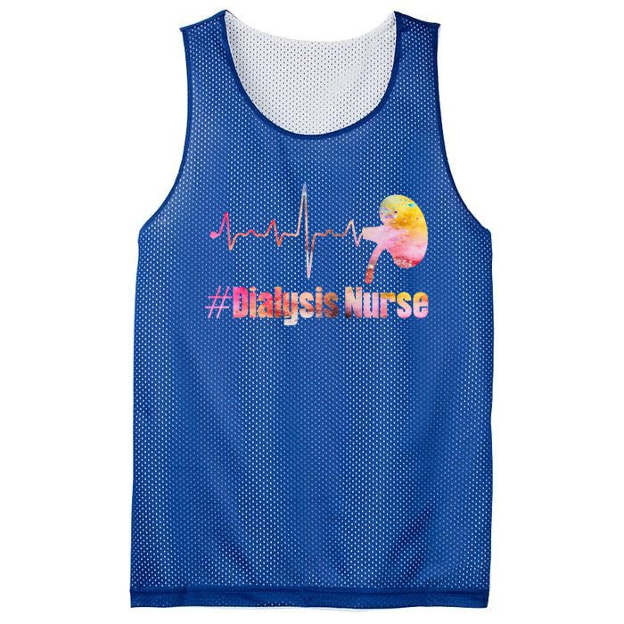 Dialysis Technician Nurse Ney Heartbeat Pulse Meaningful Gift Mesh Reversible Basketball Jersey Tank