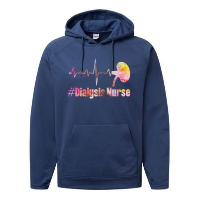 Dialysis Technician Nurse Ney Heartbeat Pulse Meaningful Gift Performance Fleece Hoodie