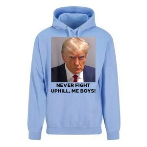 Donald Trump Never Fight Uphill Me Trump 2024 Unisex Surf Hoodie