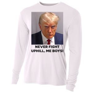 Donald Trump Never Fight Uphill Me Trump 2024 Cooling Performance Long Sleeve Crew