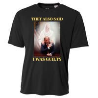 Donald Trump Not Guilty Jesus Christ Patriot Pray Maga Cooling Performance Crew T-Shirt