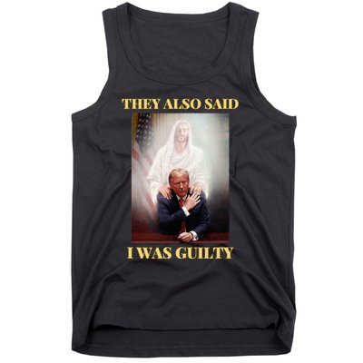 Donald Trump Not Guilty Jesus Christ Patriot Pray Maga Tank Top