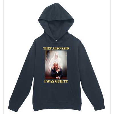 Donald Trump Not Guilty Jesus Christ Patriot Pray Maga Urban Pullover Hoodie