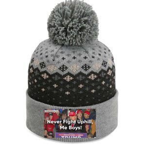 Donald Trump Never Fight Uphill Me Trump 2024 The Baniff Cuffed Pom Beanie