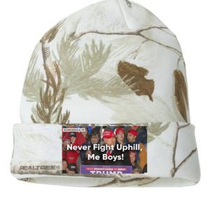 Donald Trump Never Fight Uphill Me Trump 2024 Kati Licensed 12" Camo Beanie