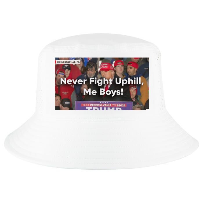 Donald Trump Never Fight Uphill Me Trump 2024 Cool Comfort Performance Bucket Hat