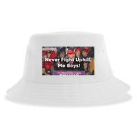 Donald Trump Never Fight Uphill Me Trump 2024 Sustainable Bucket Hat