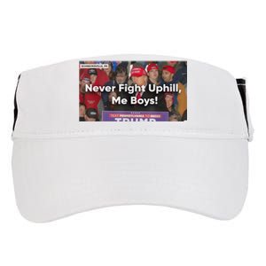 Donald Trump Never Fight Uphill Me Trump 2024 Adult Drive Performance Visor