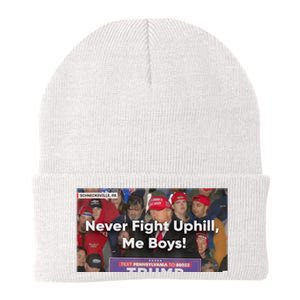 Donald Trump Never Fight Uphill Me Trump 2024 Knit Cap Winter Beanie