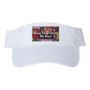 Donald Trump Never Fight Uphill Me Trump 2024 Valucap Bio-Washed Visor