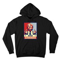 Donald Trump Never Surrender Pro Trump Trump Mug Shot Retro Hoodie