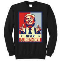 Donald Trump Never Surrender Pro Trump Trump Mug Shot Retro Sweatshirt