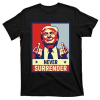 Donald Trump Never Surrender Pro Trump Trump Mug Shot Retro T-Shirt