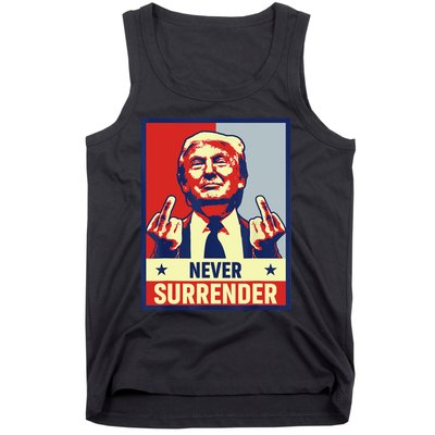 Donald Trump Never Surrender Pro Trump Trump Mug Shot Retro Tank Top