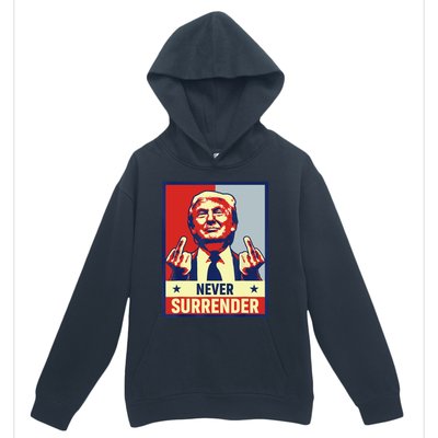 Donald Trump Never Surrender Pro Trump Trump Mug Shot Retro Urban Pullover Hoodie