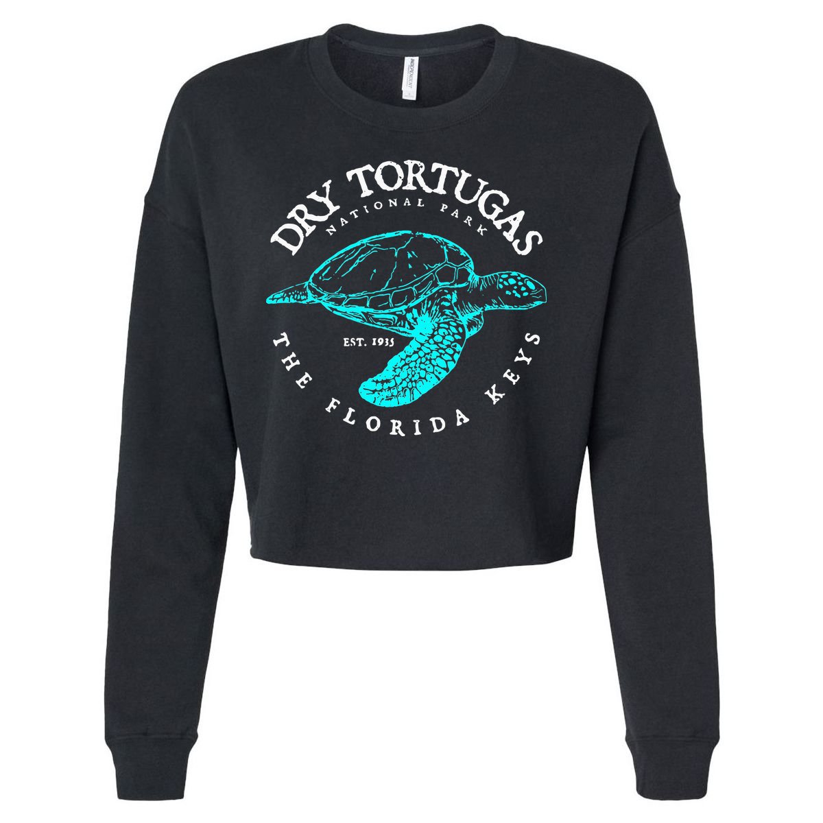 Dry Tortugas National Park Florida Keys Scuba Diving Turtle Cropped Pullover Crew