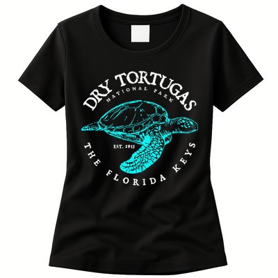 Dry Tortugas National Park Florida Keys Scuba Diving Turtle Womens T-Shirt