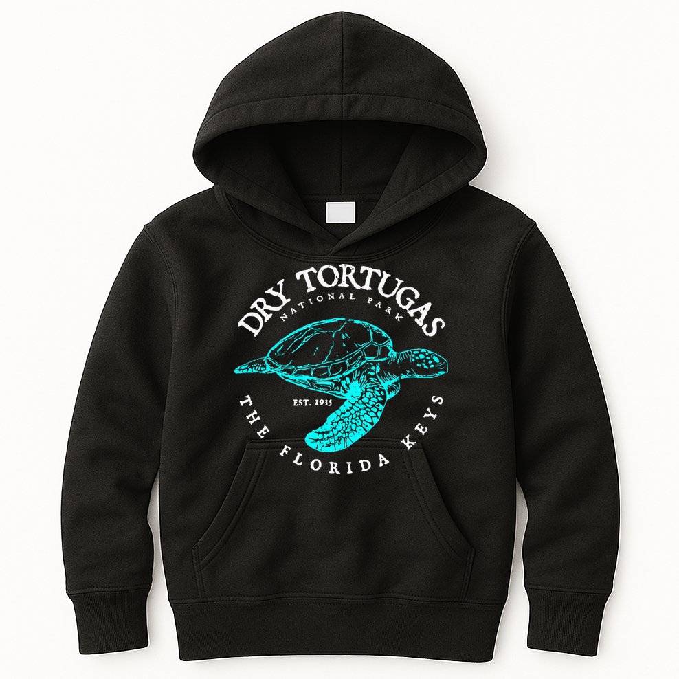 Dry Tortugas National Park Florida Keys Scuba Diving Turtle Kids Hoodie