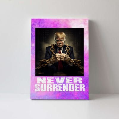 Donald Trump Never Surrender Mug Shot August 24 2024 Canvas