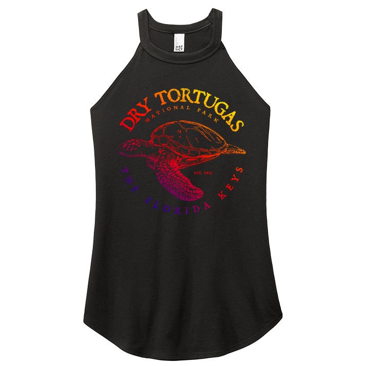 Dry Tortugas National Park Florida Keys Scuba Diving Turtle Cute Gift Women's Perfect Tri Rocker Tank