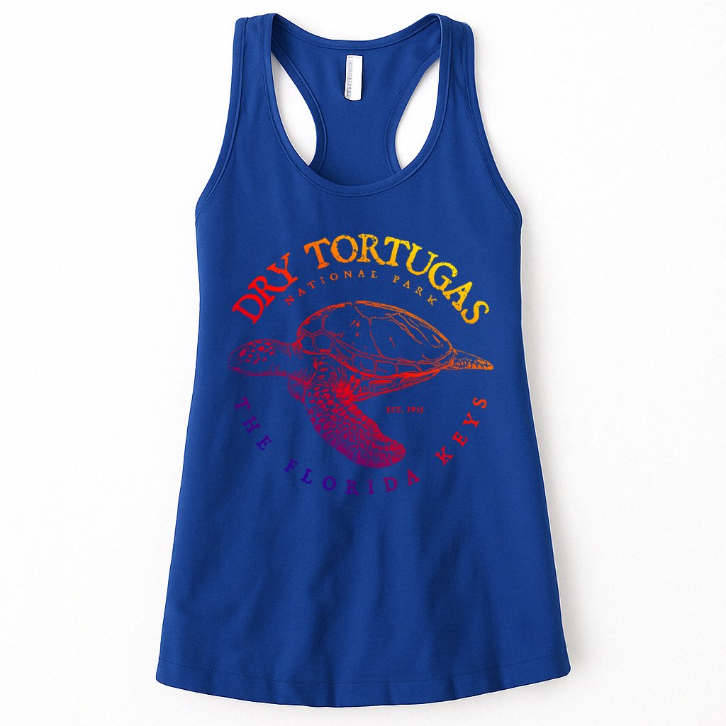 Dry Tortugas National Park Florida Keys Scuba Diving Turtle Cute Gift Womens Tank Top