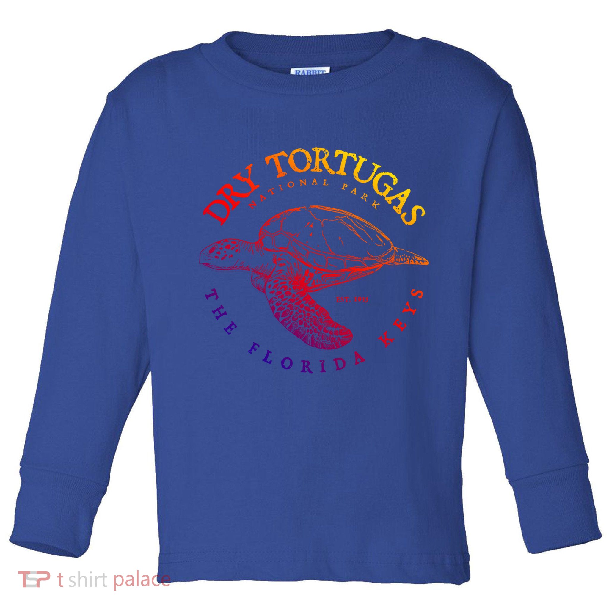 Dry Tortugas National Park Florida Keys Scuba Diving Turtle Cute Gift Toddler Long Sleeve Shirt