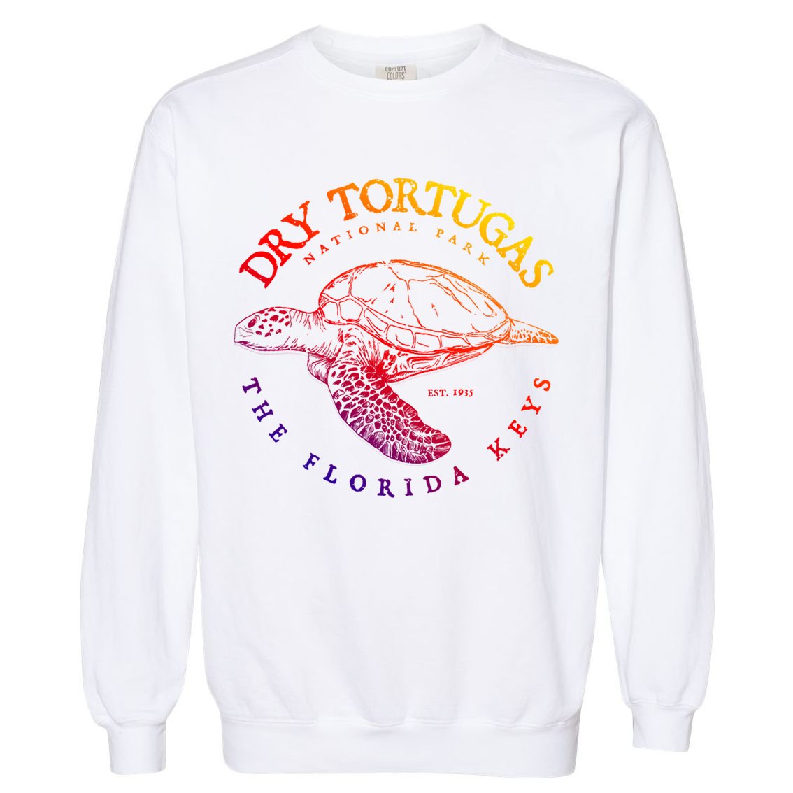 Dry Tortugas National Park Florida Keys Scuba Diving Turtle Cute Gift Garment-Dyed Sweatshirt