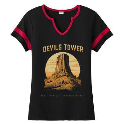 Devils Tower National Monument Wyoming Ladies Halftime Notch Neck Tee