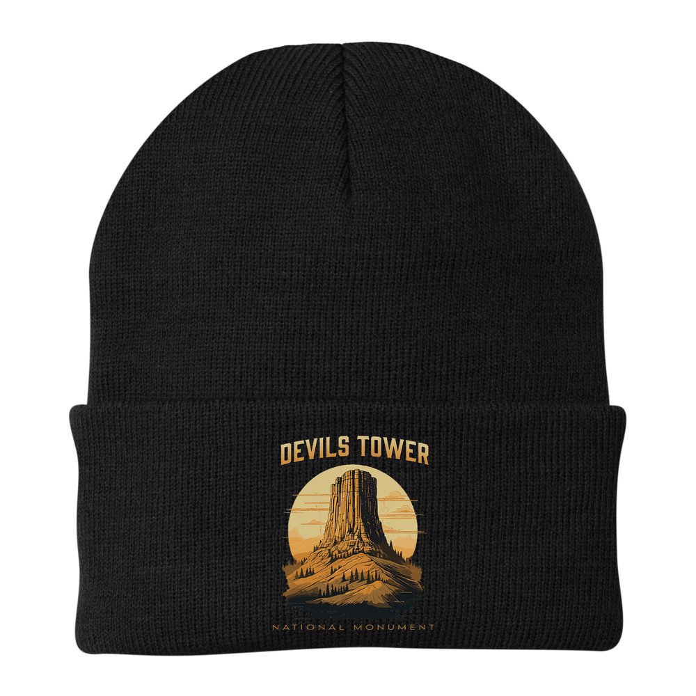 Devils Tower National Monument Wyoming Beanie
