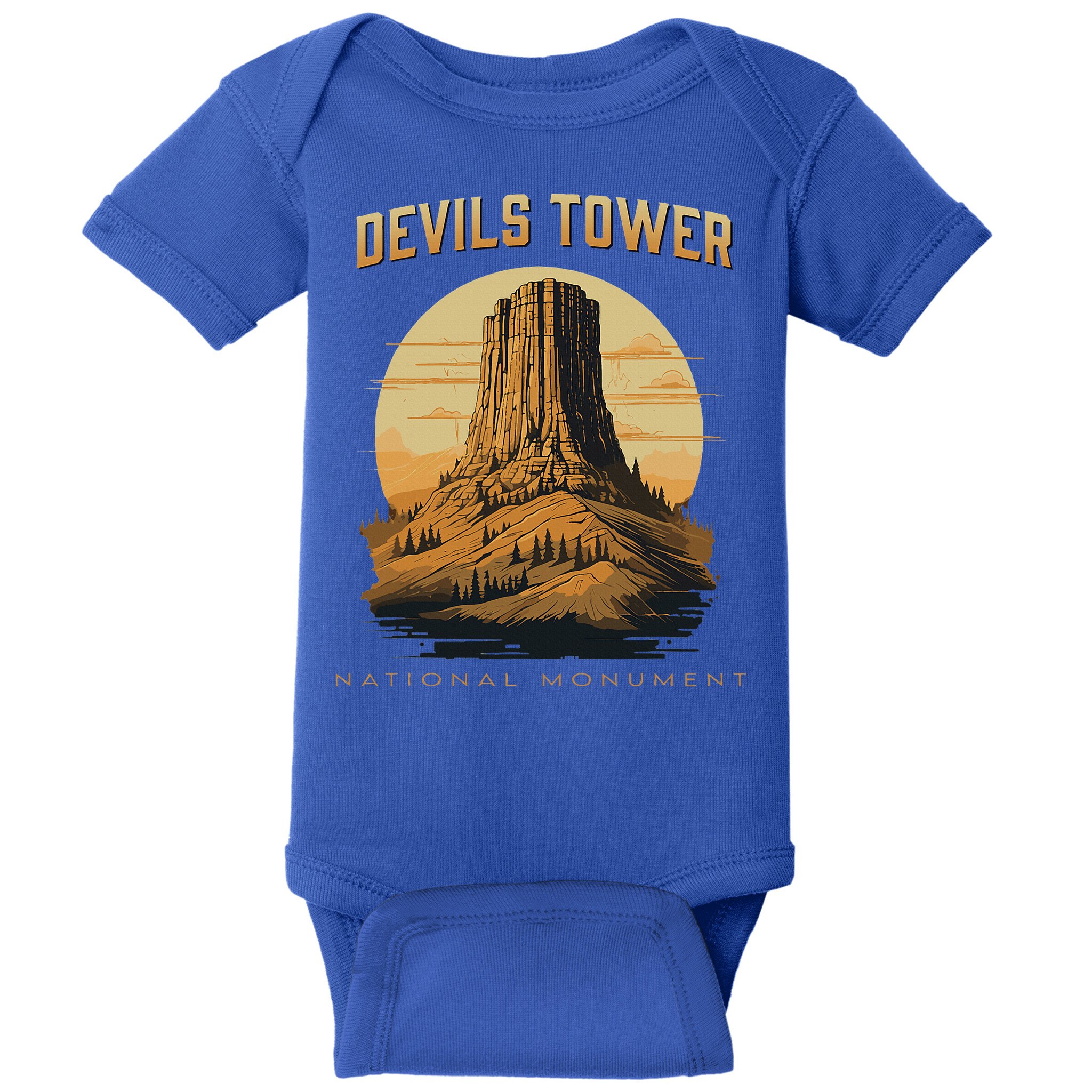 Devils Tower National Monument Wyoming Baby Bodysuit