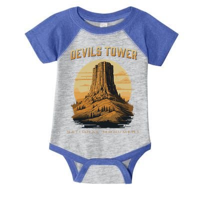 Devils Tower National Monument Wyoming Infant Baby Jersey Bodysuit
