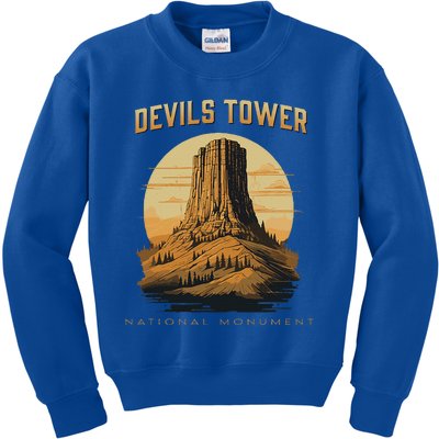 Devils Tower National Monument Wyoming Kids Sweatshirt