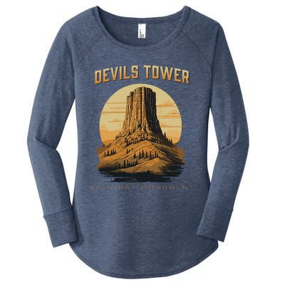 Devils Tower National Monument Wyoming Women's Perfect Tri Tunic Long Sleeve Shirt