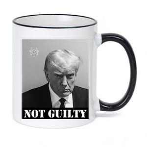 Donald Trump Not Guilty Mugshot 11oz Black Color Changing Mug