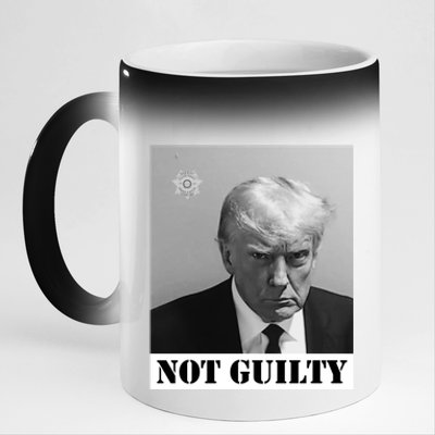 Donald Trump Not Guilty Mugshot 11oz Black Color Changing Mug